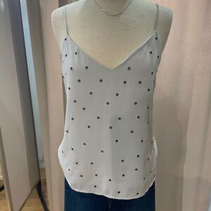 L'AGENCE studded grey silk cami